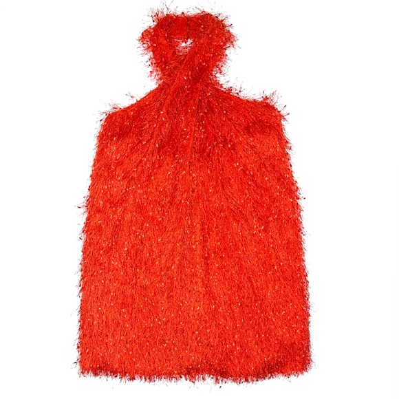 Zara Fringe Halter Blogger Favorite Mini Dress - Picture 2 of 16